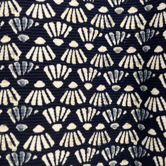 NWT Sz L Crown & Ivy Navy and White Dress w/Colorful Embellishment At Neckline - Picture 4 of 7